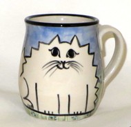 Cat Fat White -Deluxe Mug - Click Image to Close